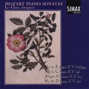 Cover for Mozart / Glaser · Piano Sonatas 15 16 &amp; 18 / Allegro in G Minor (CD) (2000)