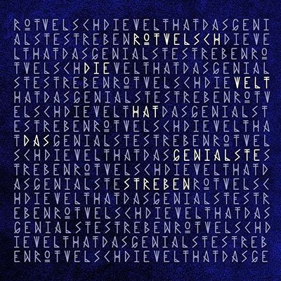 Cover for Rotwelsch · Die Welt Hat Das Genialste Streben (CD) (2022)