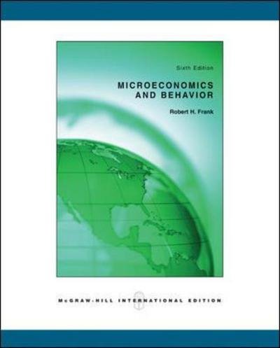 Cover for Robert H. Frank · Microeconomics and Behavior (Pocketbok) [4 Rev edition] (2005)