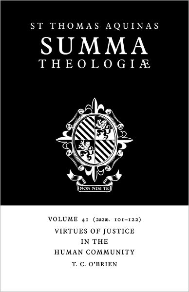 Cover for Thomas Aquinas · Summa Theologiae: Volume 41, Virtues of Justice in the Human Community: 2a2ae. 101-122 (Paperback Book) (2006)