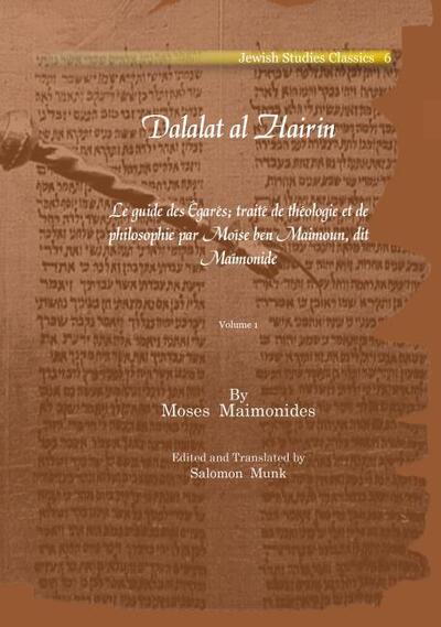 Cover for Moses Maimonides · Dalalat al Hairin (Vol 1-3): Le guide des Egares; traite de theologie et de philosophie par Moise ben Maimoun, dit Maimonide (Paperback Book) (2010)