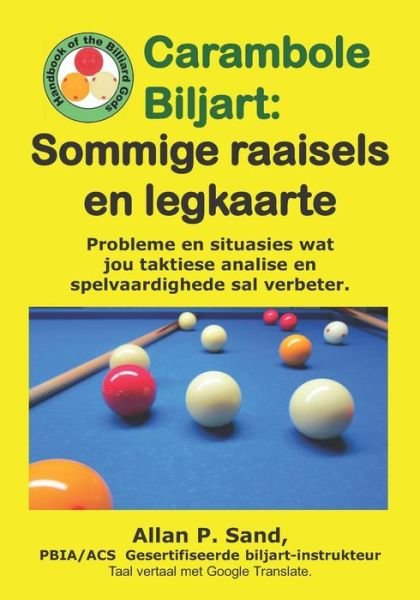 Cover for Allan P Sand · Carambole Biljart - Sommige Raaisels En Legkaarte (Paperback Book) (2019)