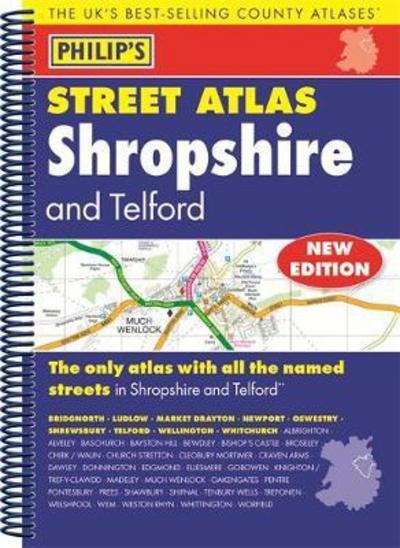 Cover for Philip's Maps · Philip's Street Atlas Shropshire and Telford - Philip's Street Atlas (Spiralbog) (2017)