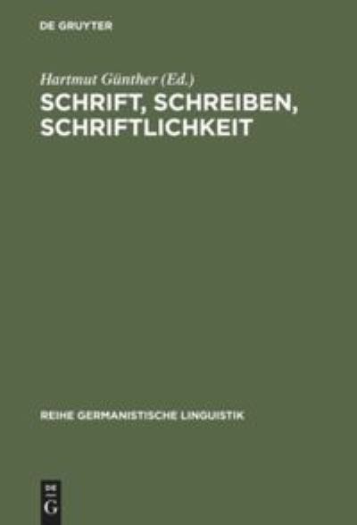 Cover for Schrift, Schreiben, Schriftlichkeit (Book) (1983)