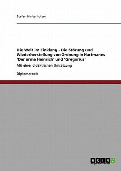 Cover for Hinterholzer · Die Welt im Einklang - Die (Book) [German edition] (2009)