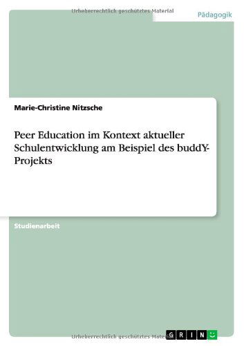 Cover for Nitzsche · Peer Education im Kontext aktu (Book) [German edition] (2012)