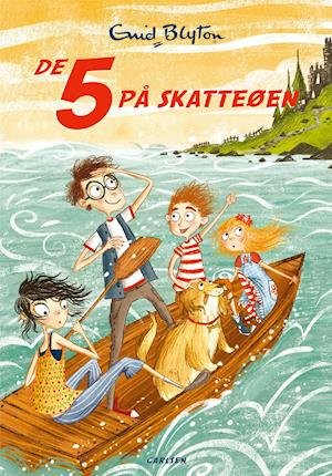 Cover for Enid Blyton · De 5: De 5 (1) - De 5 på skatteøen (Sewn Spine Book) [1st edition] (2019)