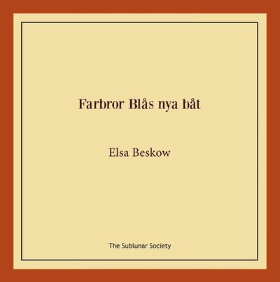Cover for Elsa Beskow · Farbror Blås nya båt (Paperback Book) (2025)