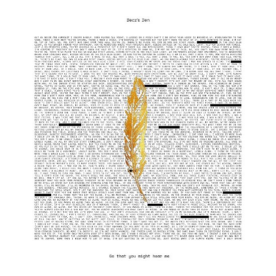 Bears den · So The You Might Hear Me (LP) (2019)