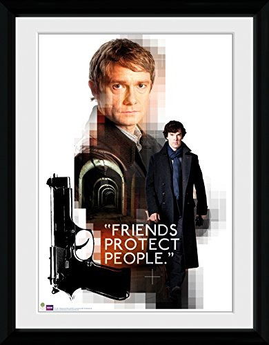 Sherlock: Friends Protect (Stampa In Cornice 30x40cm) - Sherlock - Koopwaar - Gb Eye - 5028486270491 - 