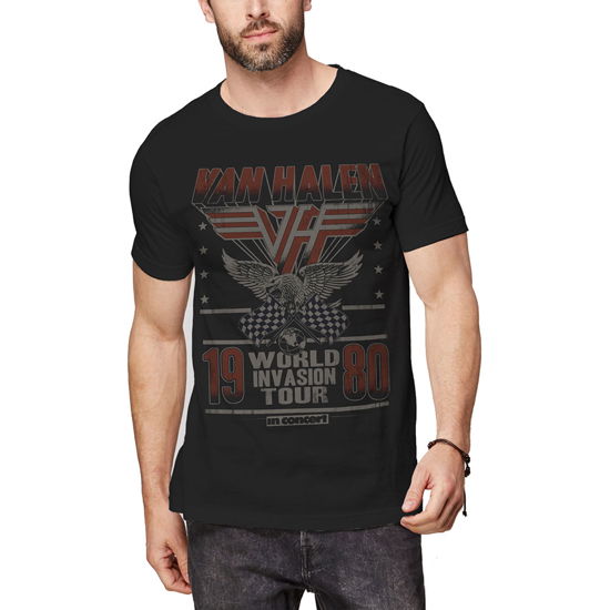 Van Halen Unisex T-Shirt: Invasion Tour '80 - Van Halen - Merchandise -  - 5056012021491 - 