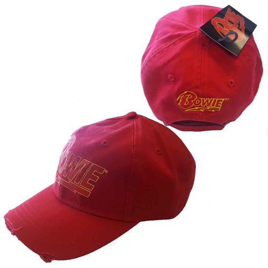 Cover for David Bowie · David Bowie Unisex Baseball Cap: Flash Logo (Klær) [Red - Unisex edition]