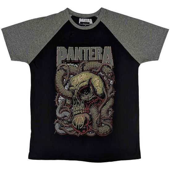 Cover for Pantera · Pantera Unisex Raglan T-Shirt: Serpent Skull (T-shirt) [size S] (2023)