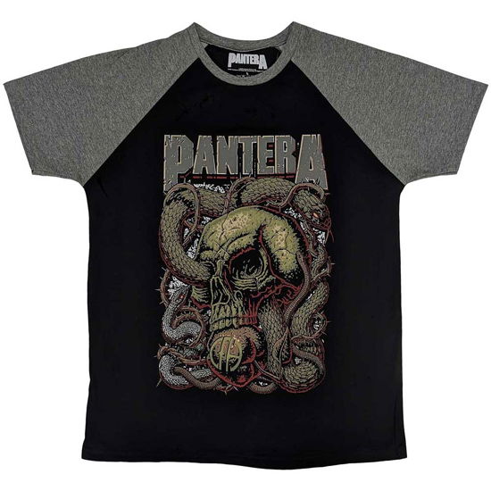 Cover for Pantera · Pantera Unisex Raglan T-Shirt: Serpent Skull (T-shirt) [size S]
