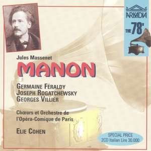 Cover for Jules Massenet  · Manon (CD)