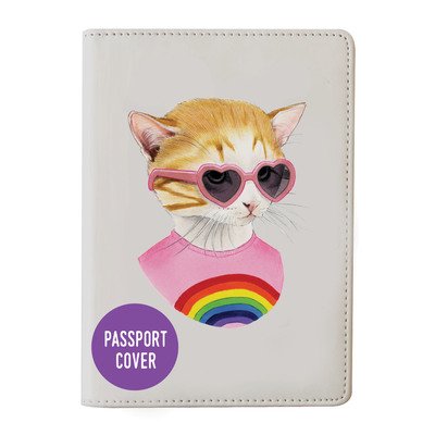 Berkley Bestiary Rainbow Kitten Passport Cover - Sarah McMenemy - Merchandise - Galison - 9780735355491 - August 29, 2018
