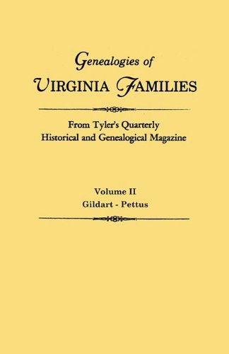 Cover for Virginia · Genealogies of Virginia Families from Tyler's Quarterly Historical and (Pocketbok) (2010)
