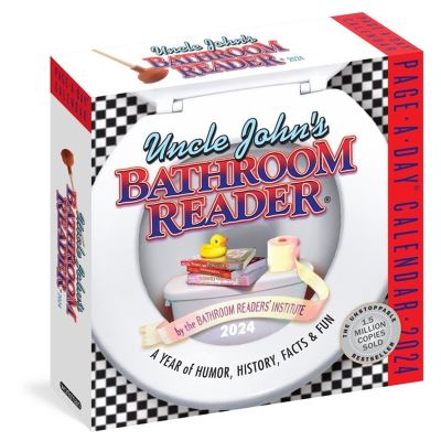 Cover for The Bathroom Readers' Institute · Uncle John’s Bathroom Reader Page-A-Day Calendar 2024: A Year of Humour, History, Facts, and Fun (Calendar) (2023)