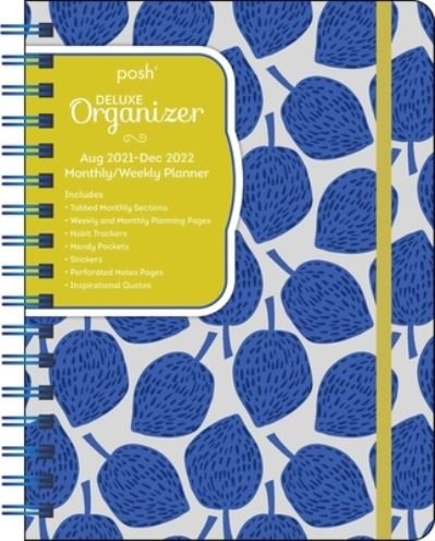 Cover for Andrews McMeel Publishing · Posh: Deluxe Organizer 17-Month 2021-2022 Monthly / Weekly Planner Calendar: Blue Leaves (Kalender) (2021)