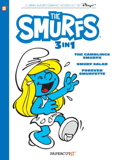 Cover for Peyo · Smurfs 3-in-1 Vol. 9: Collecting 'The Gambling Smurfs,' 'Smurf Salad' and 'Forever Smurfette' (Paperback Bog) (2023)