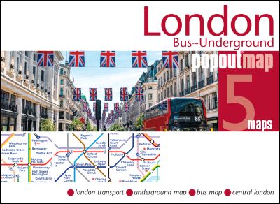 Cover for Popout Map · London Bus and Underground PopOut Map - PopOut Maps (Map) (2023)