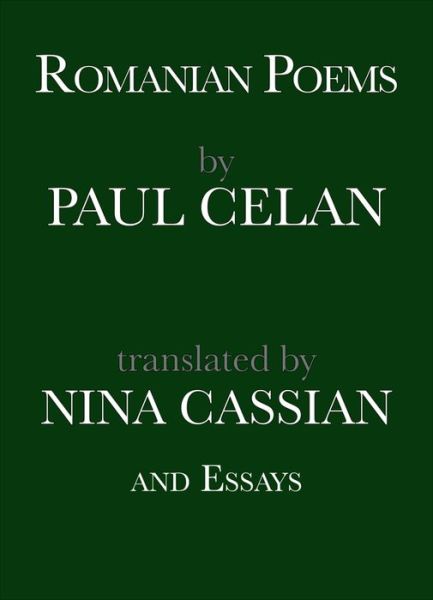 Cover for Paul Celan · Romanian Poems by Paul Celan and Essays (Paperback Book) (2015)