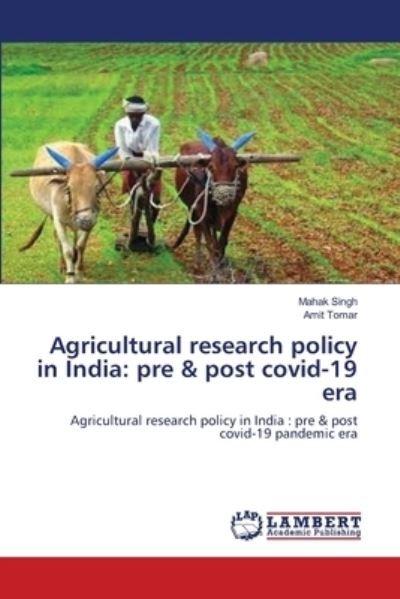 Cover for Singh · Agricultural research policy in I (N/A) (2020)