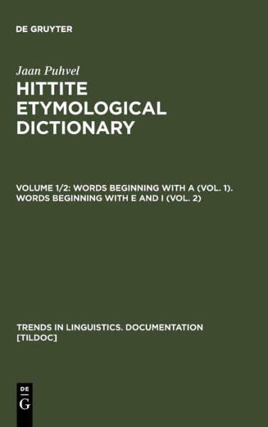 Cover for Puhvel · Hittite Etymological Dict.1+2 (Book) (1984)