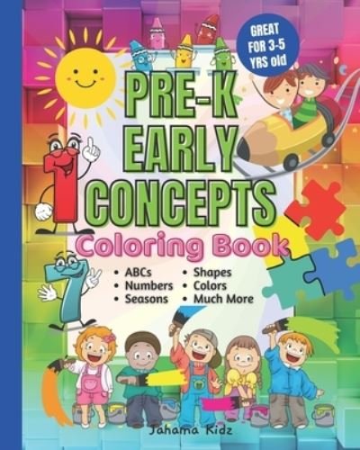 Cover for Jahama Kidz · JahamaKidz - PreK Early Concepts Coloring Book (Paperback Book) (2020)