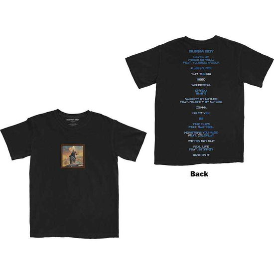 Cover for Burna Boy · Burna Boy Unisex T-Shirt: Album Tracks (Black) (Back Print) (T-shirt)