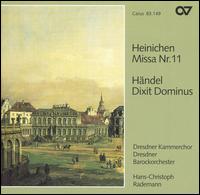 Mass 11 / Dixit Dominus - Heinichen / Handel / Rademann / Dresden Baroque - Musiikki - Carus - 0409350831492 - tiistai 25. syyskuuta 2001