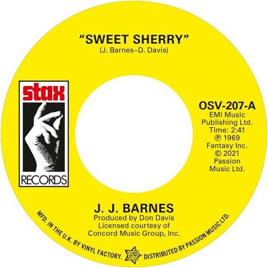 Sweet Sherry / The Whole Damn World Is Going Crazy - J.j. Barnes - Música - OUTTA SIGHT - 5013993902492 - 12 de noviembre de 2021