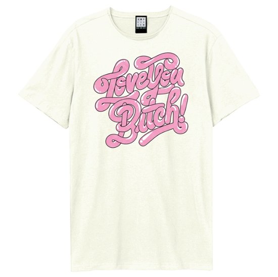 Lizzo Love You Bitch Amplified Vintage White Medium T Shirt - Lizzo - Koopwaar - AMPLIFIED - 5054488863492 - 