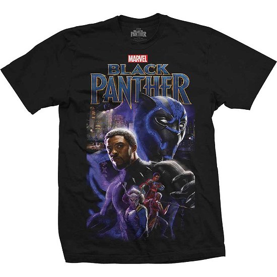 Marvel Comics Unisex Tee: Black Panther Montage - Marvel Comics - Merchandise -  - 5056170632492 - 