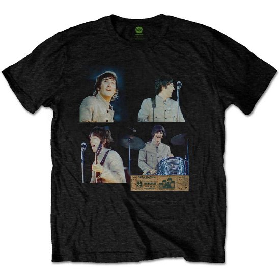 The Beatles Unisex T-Shirt: Shea Stadium Shots - The Beatles - Produtos - MERCHANDISE - 5056170658492 - 9 de janeiro de 2020