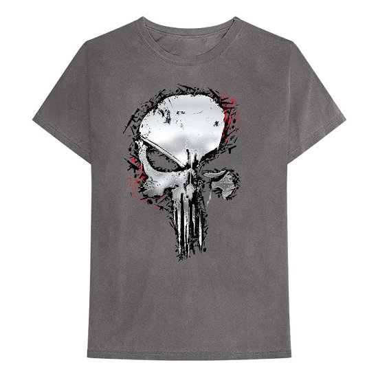 Marvel Comics Unisex T-Shirt: Punisher Metallic Skull - Marvel Comics - Mercancía -  - 5056561018492 - 