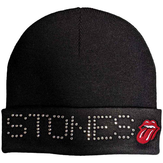 Cover for The Rolling Stones · The Rolling Stones Unisex Beanie Hat: Stones Embellished (Black) (CLOTHES) (2023)