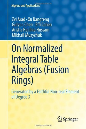 Cover for Zvi Arad · On Normalized Integral Table Algebras (Fusion Rings): Generated by a Faithful Non-real Element of Degree 3 - Algebra and Applications (Hardcover bog) (2011)