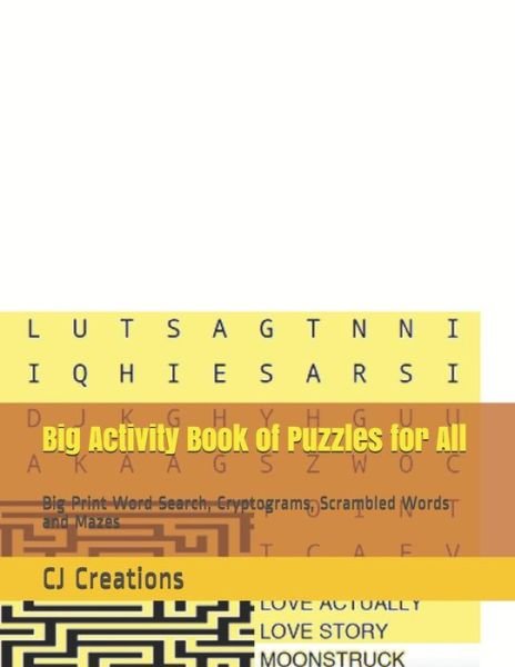 Cover for Cj Creations · Big Activity Book of Puzzles for All (Paperback Bog) (2019)