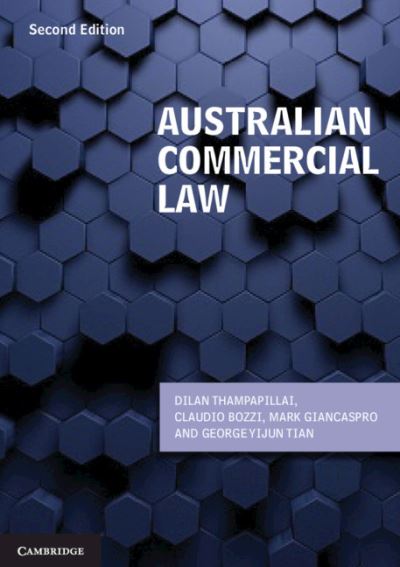 Cover for Thampapillai, Dilan (Australian National University, Canberra) · Australian Commercial Law (Paperback Bog) [2 Revised edition] (2020)