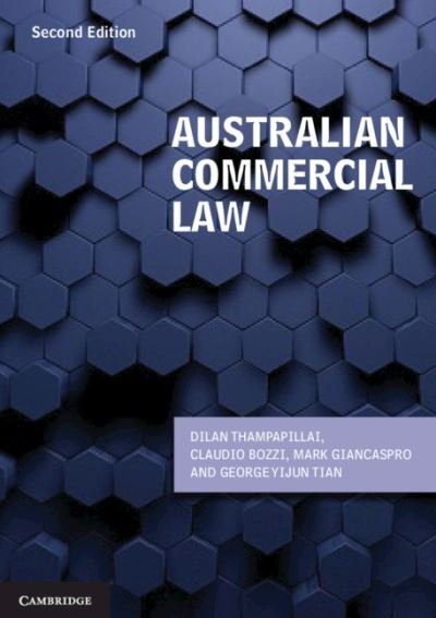 Cover for Thampapillai, Dilan (Australian National University, Canberra) · Australian Commercial Law (Paperback Book) [2 Revised edition] (2020)