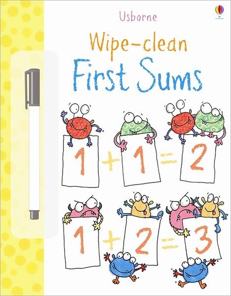 Wipe-Clean First Sums - Wipe-Clean - Jessica Greenwell - Kirjat - Usborne Publishing Ltd - 9781409551492 - keskiviikko 1. toukokuuta 2013