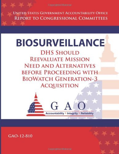 Cover for Government Accountability Office · Biosurveillance: Dhs Should Reevaluate Mission Need and Alernatives Before Proceeding with Biowatch Generation 3 Acquisition (Taschenbuch) (2013)