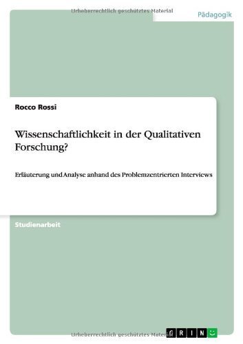 Cover for Rossi · Wissenschaftlichkeit in der Quali (Bok) [German edition] (2013)