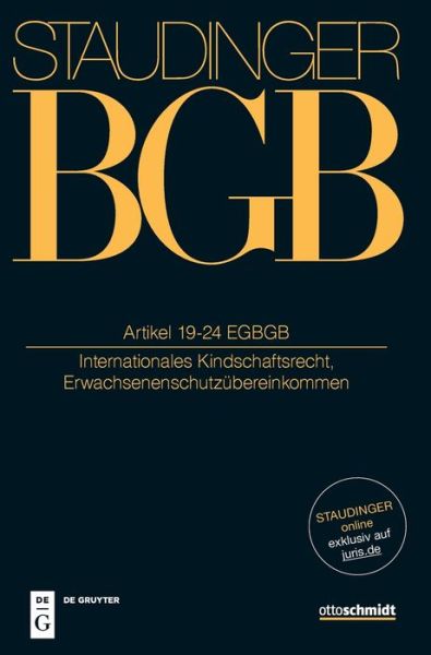 Cover for Dieter Henrich · Artikel 19-24 EGBGB : (Internationales Kindschaftsrecht, Erwachsenenschutzübereinkommen) (Book) (2022)