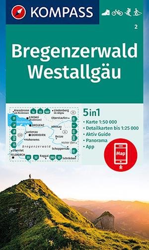 Cover for KOMPASS-Karten GmbH · KOMPASS Wanderkarte 2 Bregenzerwald, Westallgäu (Map) (2021)