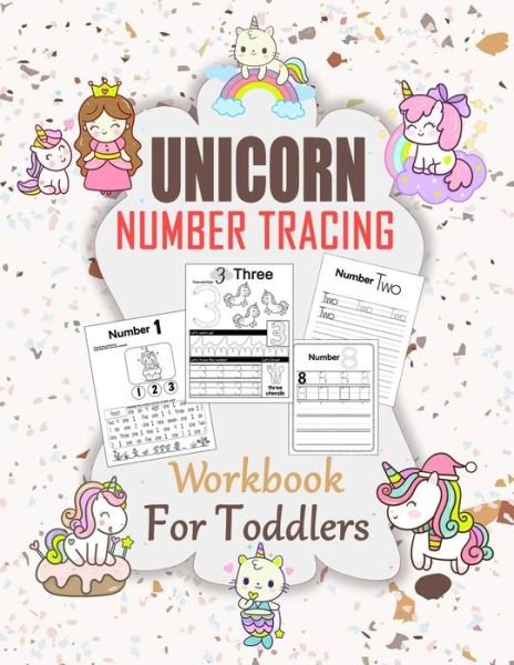 Cover for Heba Studio · Unicorn Number Tracing Workbook For Toddler (Pocketbok) (2020)