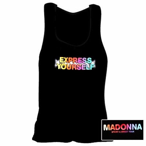 Cover for Madonna · Tank Top - Express Yourself - Schwarz - Black (CLOTHES) [size L]