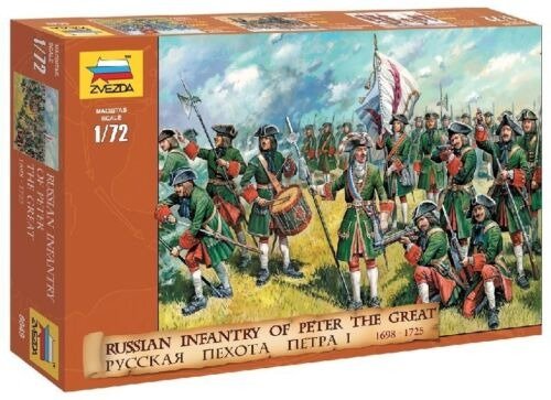Zvezda - 1/72 Russian Infantry Peter The Great 1698/1725 (12/22) * - Zvezda - Fanituote -  - 4600327080493 - 