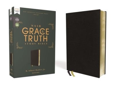 Cover for Mohler, Jr., R. Albert · NASB, The Grace and Truth Study Bible (Trustworthy and Practical Insights), European Bonded Leather, Black, Red Letter, 1995 Text, Comfort Print (Leather Book) (2022)